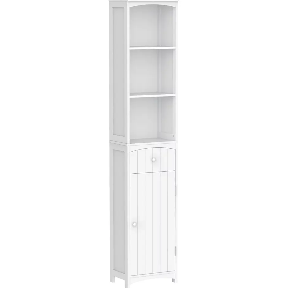 Homcom Meuble colonne de salle de bain moderne 34L x 24l x 170H cm blanc* Colonne De Salle De Bains
