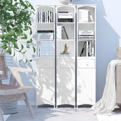 Homcom Meuble colonne de salle de bain moderne 34L x 24l x 170H cm blanc* Colonne De Salle De Bains