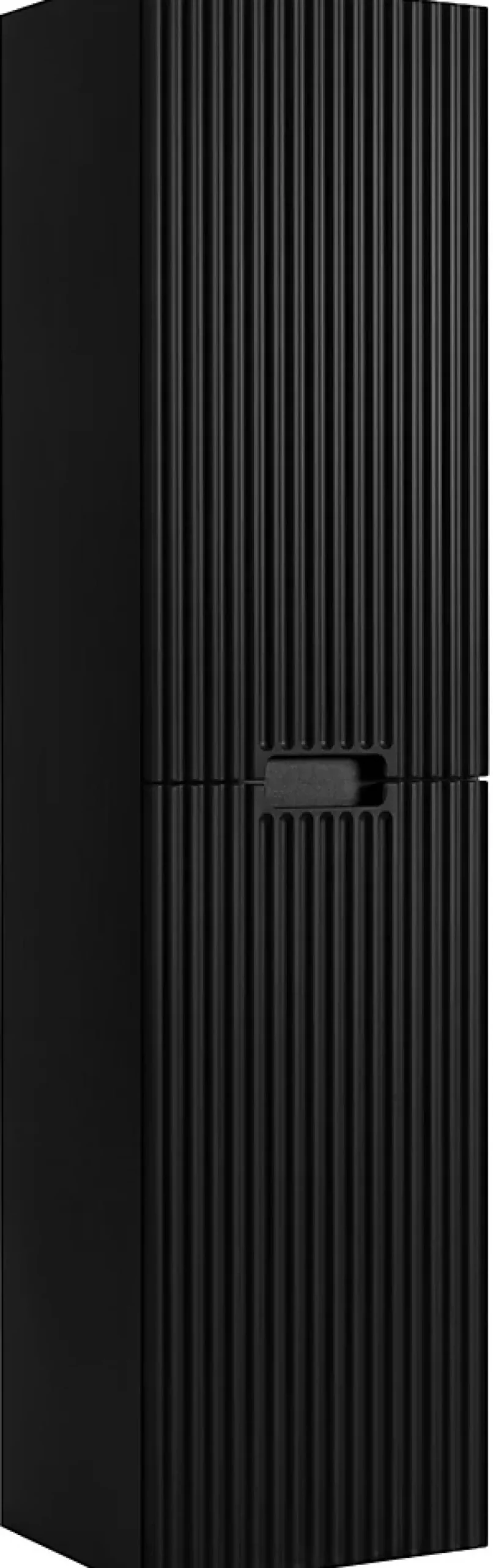Furnidea Meuble colonne de salle de bain suspendu VENA noir 36 x 136 cm* Colonne De Salle De Bains