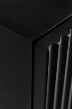 Furnidea Meuble colonne de salle de bain suspendu VENA noir 36 x 136 cm* Colonne De Salle De Bains