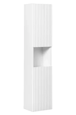 Furnidea Meuble colonne de salle de bain à suspendre NOVA BLANC 30 X 140 cm* Colonne De Salle De Bains