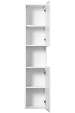 Furnidea Meuble colonne de salle de bain à suspendre NOVA BLANC 30 X 140 cm* Colonne De Salle De Bains
