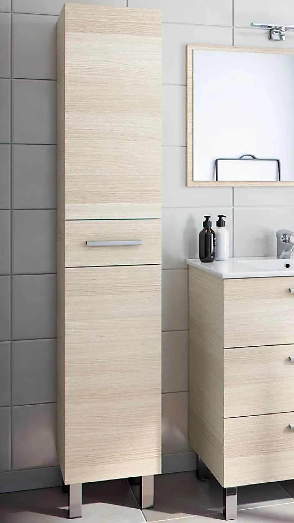 Ondee Meuble colonne de salle de bains l.35 cm effet bois Ondise* Colonne De Salle De Bains