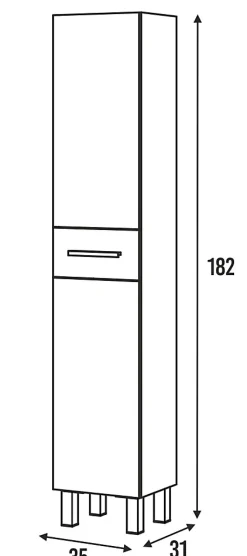 Ondee Meuble colonne de salle de bains l.35 cm effet bois Ondise* Colonne De Salle De Bains