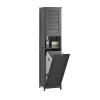 Sobuy Meuble Colonne de Salle de Bain, 1 Porte, 1 Tiroir et 1 Panier à Linge, BZR124-DG,