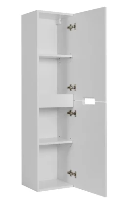 Furnidea Meuble colonne de salle de bain suspendu VENA blanc 36 x 136 cm