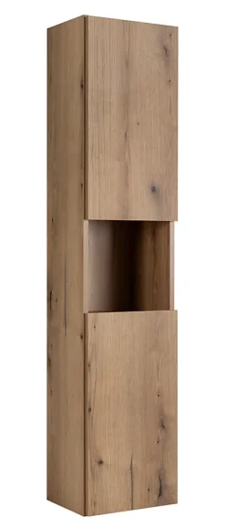 Furnidea Meuble colonne de salle de bain à suspendre NOVA OAK 30 X 140 cm* Colonne De Salle De Bains