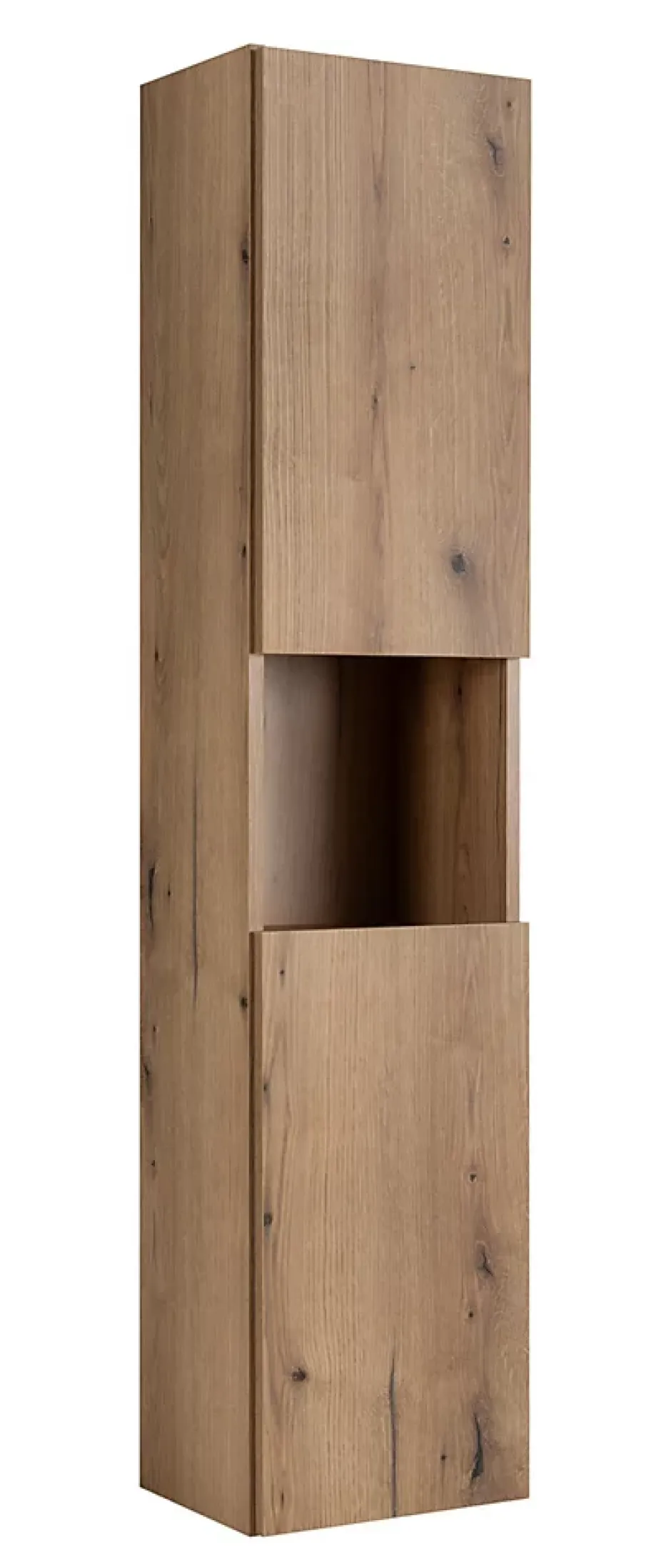 Furnidea Meuble colonne de salle de bain à suspendre NOVA OAK 30 X 140 cm* Colonne De Salle De Bains