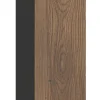 Furnidea Meuble colonne de salle de bain suspendu TALIA CASELLA noir et chêne 30 x 80 cm