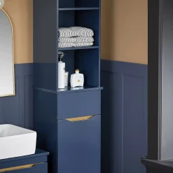 Sobuy Meuble Colonne de salle de bains, Placard de Rangement, BZR112-B,