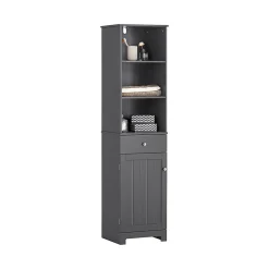 Sobuy Meuble Colonne de Salle de Bain Armoire Rangement, BZR17-DG,