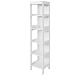 Sobuy Meuble Colonne de Salle de Bain Armoire Haute étagère avec 6 étagères, BZR14-W,* Colonne De Salle De Bains