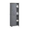 Sobuy Meuble Colonne de Salle de Bain avec 6 étagères et 1 Panier à Linge , BZR104-DG,* Colonne De Salle De Bains