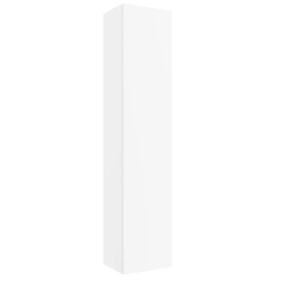 Planète Bain Meuble colonne de salle de bain H 140 cm coloris blanc mat à suspendre - KARAIB* Colonne De Salle De Bains