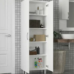 Pier Import Meuble colonne salle de bains blanc 2 portes H 173, 6 cm JENA