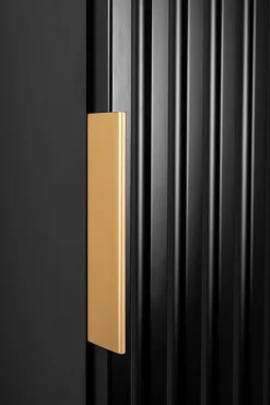 Furnidea Meuble colonne suspendu de salle de bain FLOW noir 35 x 136 cm