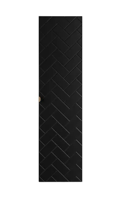 Furnidea Meuble colonne suspendu de salle de bain MADIS NOIR 35 X 136 cm G* Colonne De Salle De Bains