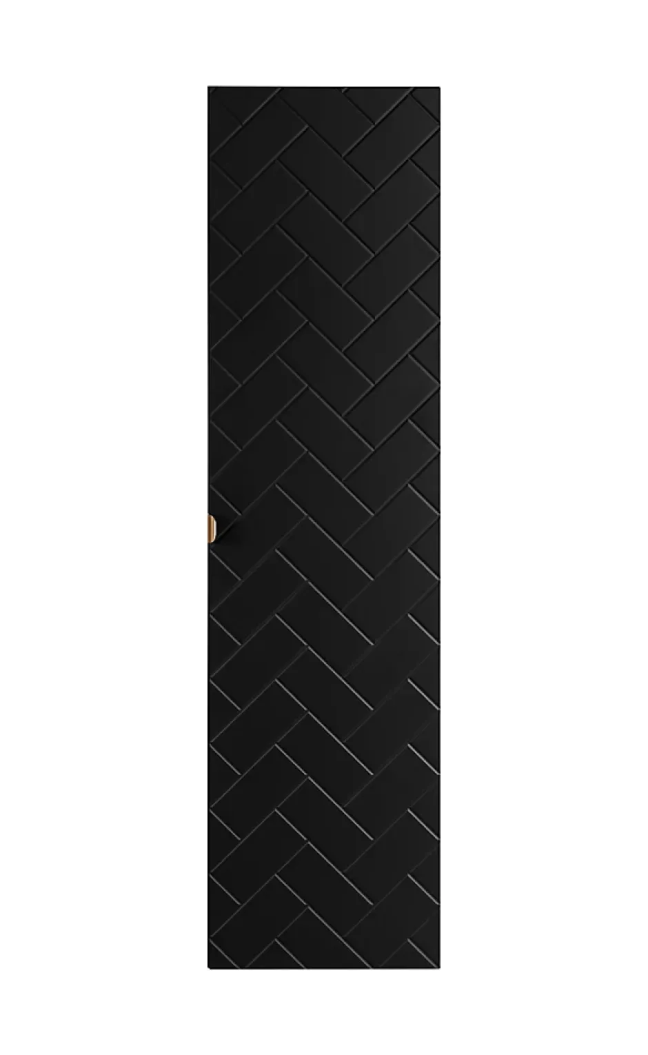 Furnidea Meuble colonne suspendu de salle de bain MADIS NOIR 35 X 136 cm G* Colonne De Salle De Bains