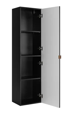 Furnidea Meuble colonne suspendu de salle de bain MADIS NOIR 35 X 136 cm G* Colonne De Salle De Bains