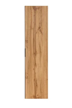 Furnidea Meuble colonne suspendu de salle de bain ADEL CHÊNE 35 x 140 cm