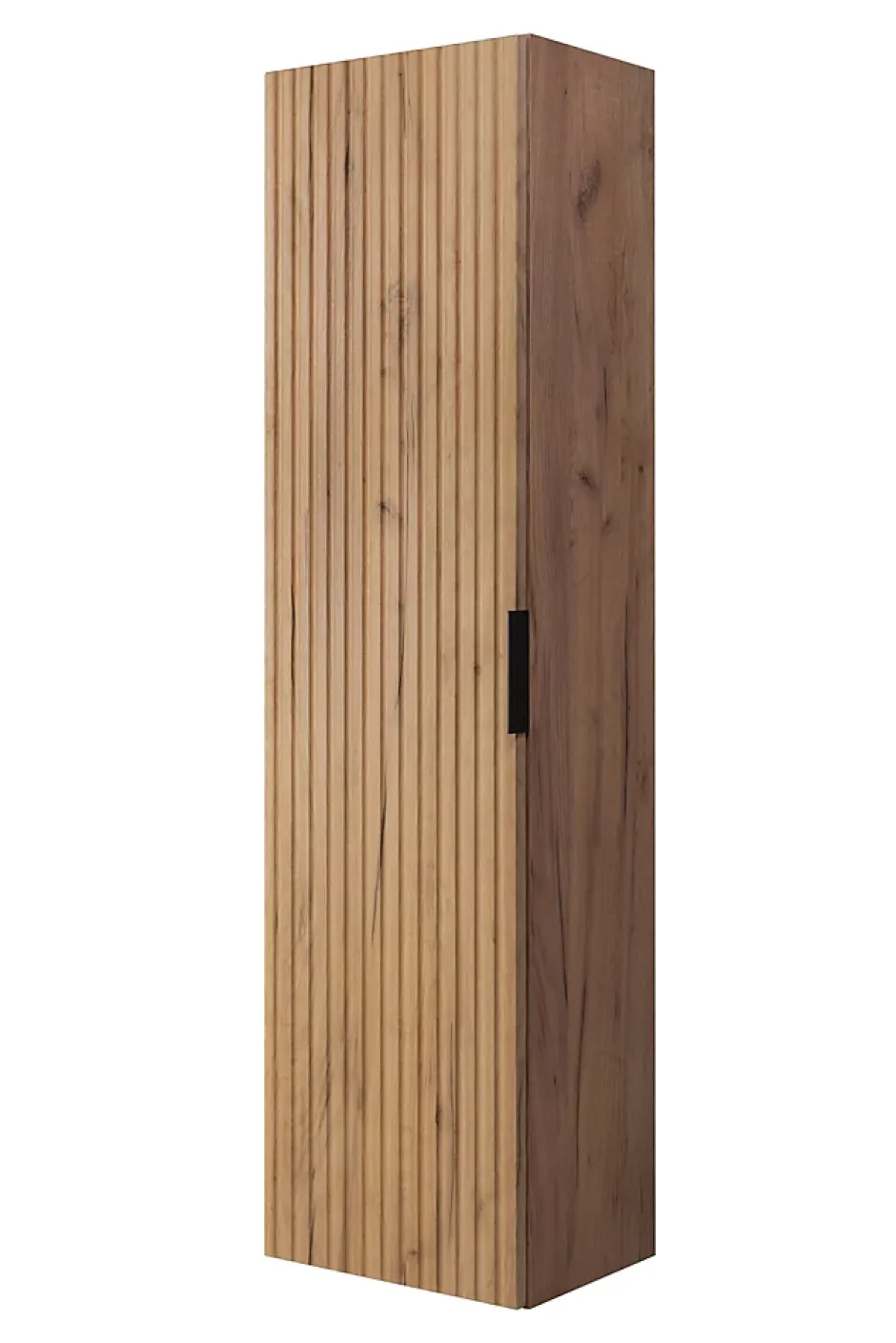Furnidea Meuble colonne suspendu de salle de bain FLOW chêne 35 x 136 cm