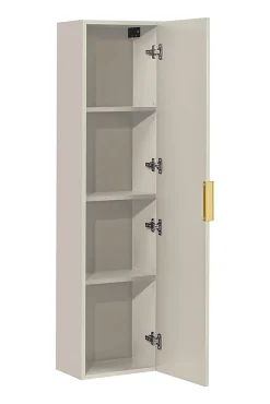 Furnidea Meuble colonne suspendu de salle de bain ADEL CACHEMIRE 35 x 140 cm