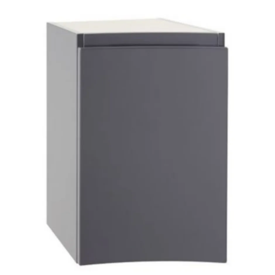 Meuble complément sous vasque gris anthracite Vague 34 cm version gauche