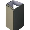 Meuble complément sous vasque kaki mat Vague 34 cm version gauche* Meuble Sous-Vasque