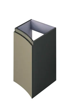 Meuble complément sous vasque kaki mat Vague 34 cm version gauche* Meuble Sous-Vasque