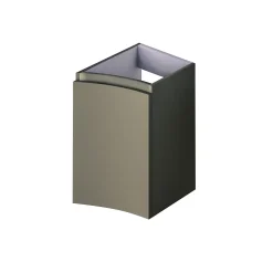 Meuble complément sous vasque kaki mat Vague 34 cm version droite