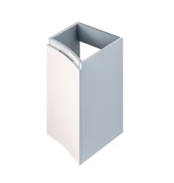 Meuble complément sous vasque blanc mat Vague 34 cm version gauche