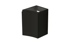 Meuble complément sous vasque graphite mat Vague 34 cm version droite