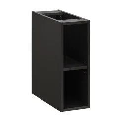 Meublorama Meuble de rangement additionnel sous vasque KINOKO 2 portes Gris anthracite L20 x P57 x H46 cm Meuble suspendu