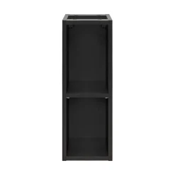 Meublorama Meuble de rangement additionnel sous vasque KINOKO 2 portes Gris anthracite L20 x P57 x H46 cm Meuble suspendu