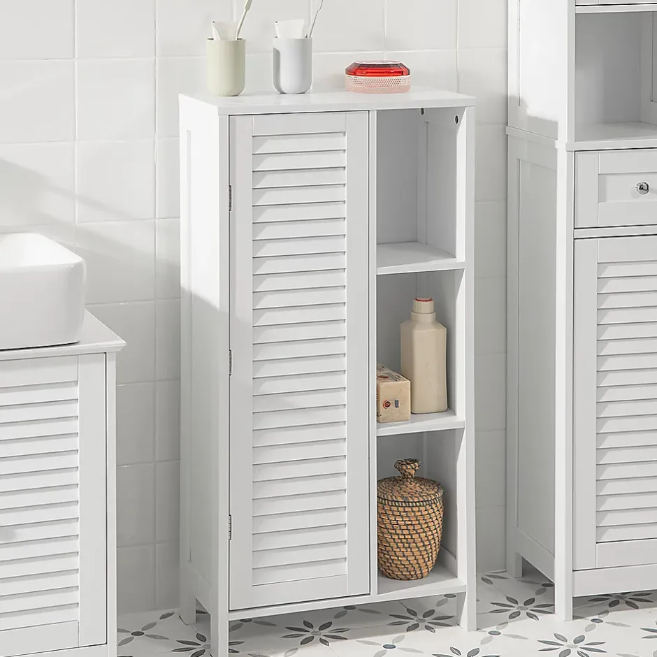Sobuy Meuble de Rangement Armoire Cuisine Salle de Bain, BZR39-W,