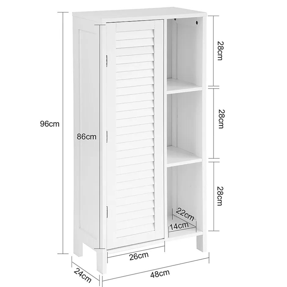 Sobuy Meuble de Rangement Armoire Cuisine Salle de Bain, BZR39-W,