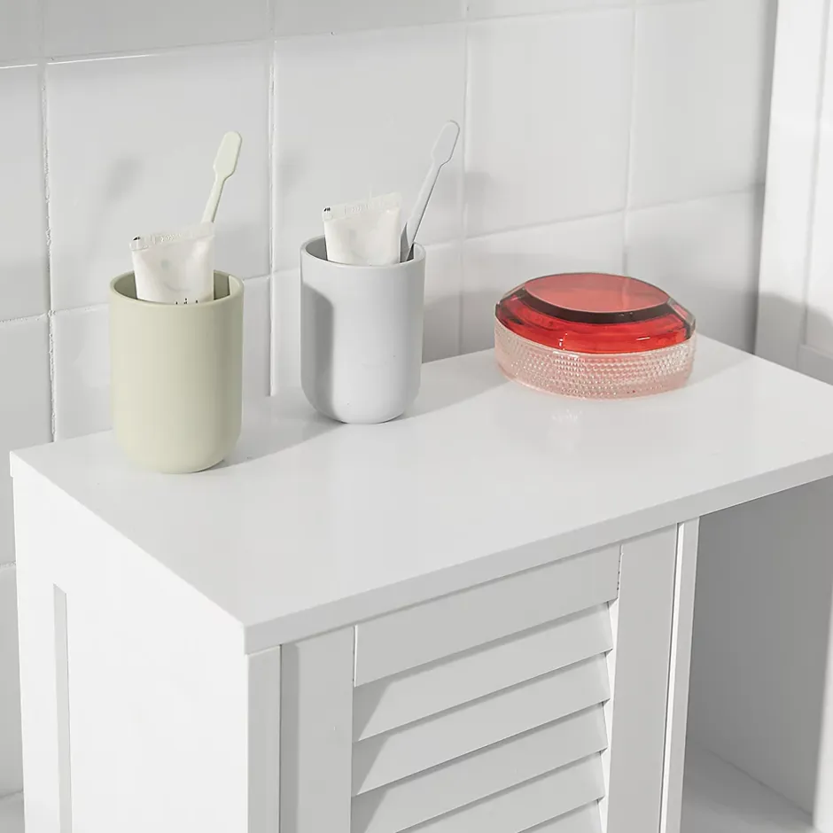 Sobuy Meuble de Rangement Armoire Cuisine Salle de Bain, BZR39-W,