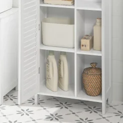 Sobuy Meuble de Rangement Armoire Cuisine Salle de Bain, BZR39-W,