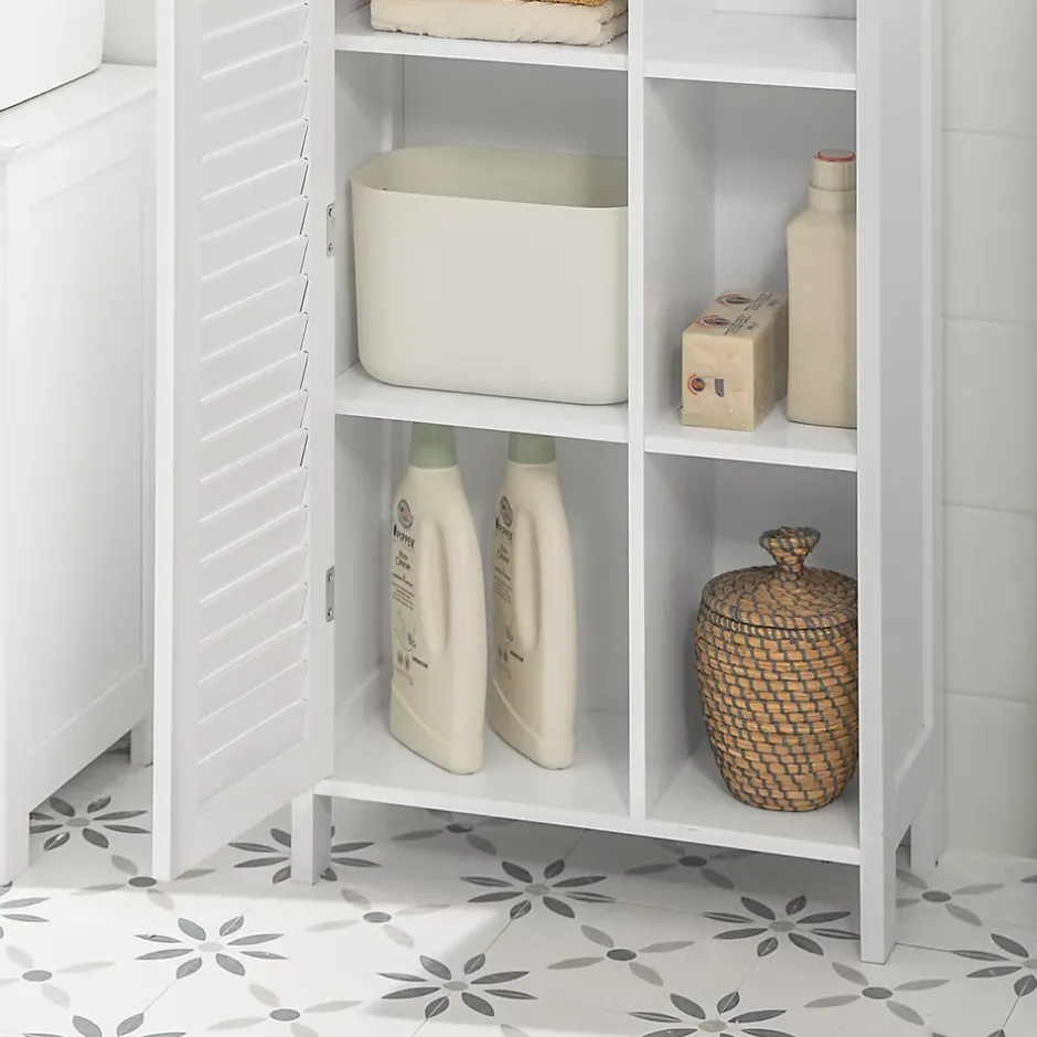 Sobuy Meuble de Rangement Armoire Cuisine Salle de Bain, BZR39-W,
