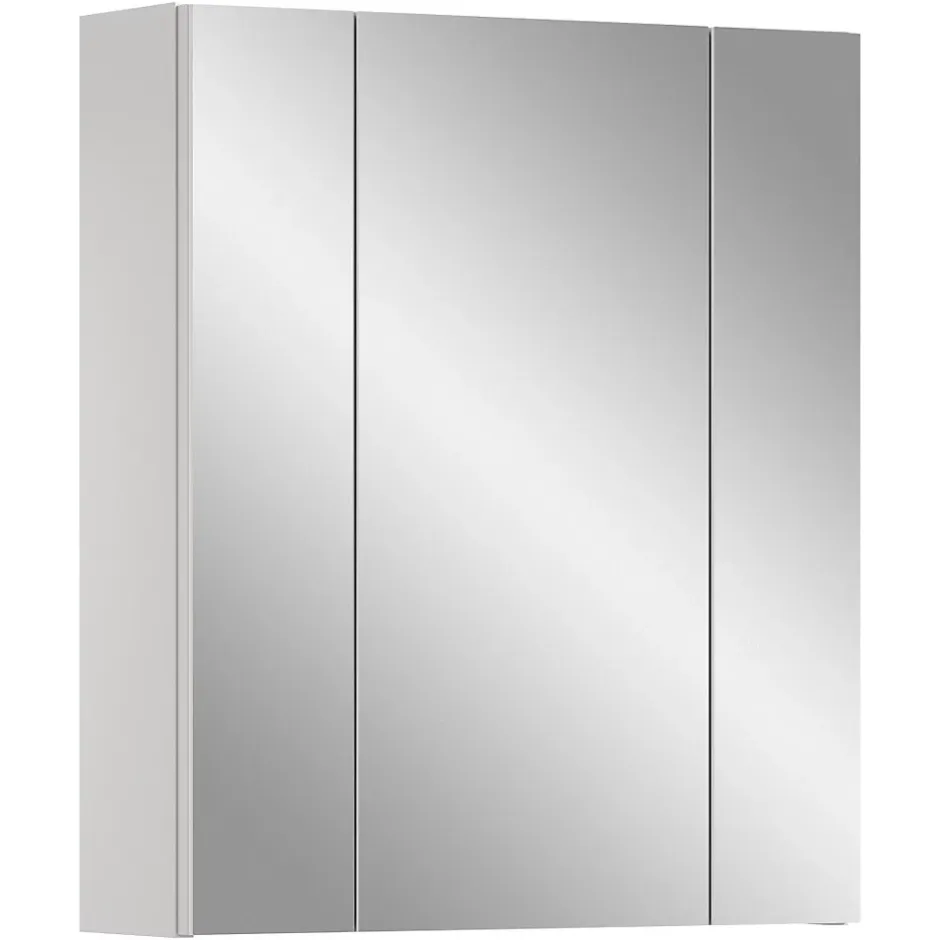 Meublorama Meuble de rangement avec miroirs Blanc laqué KLEANKIN