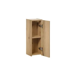 Meublorama Meuble de rangement de salle de bain VANO 1 porte Coloris chene L20 x P57 x H18 cm Meuble suspendu