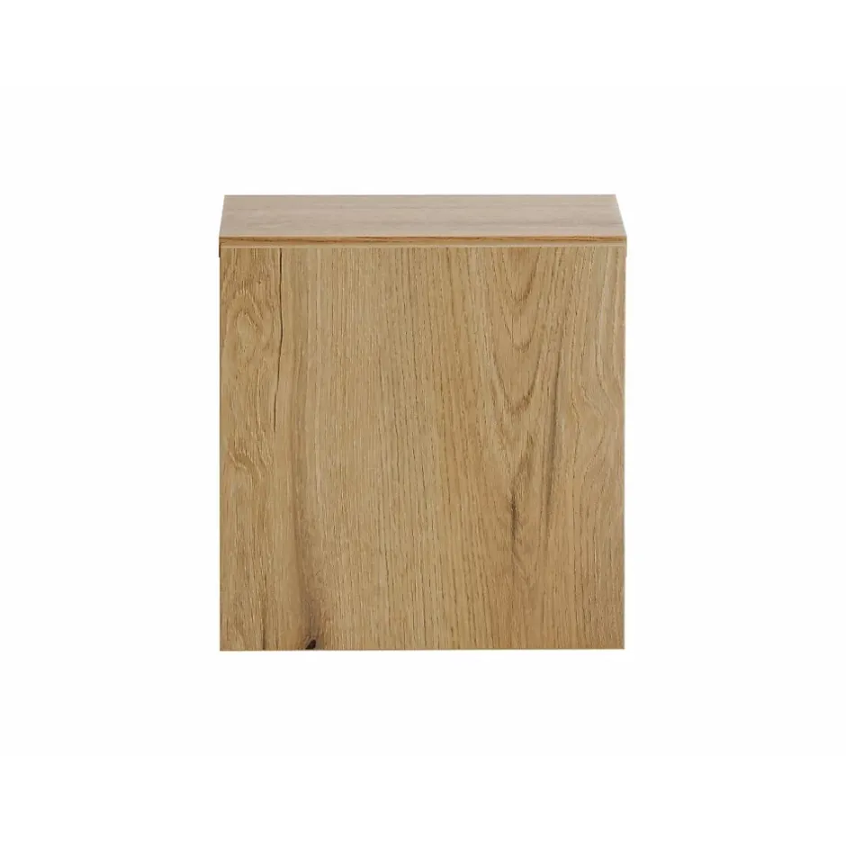 Meublorama Meuble de rangement de salle de bain VANO 1 porte Coloris chene L20 x P57 x H18 cm Meuble suspendu