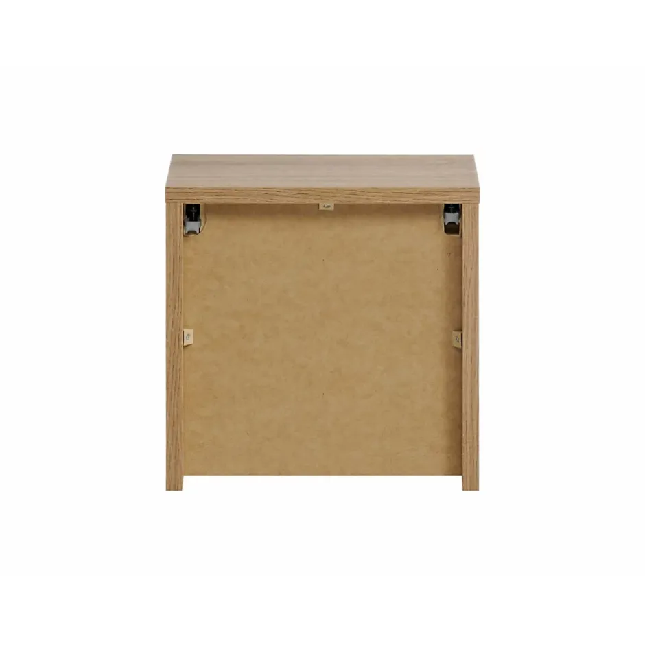 Meublorama Meuble de rangement de salle de bain VANO 1 porte Coloris chene L20 x P57 x H18 cm Meuble suspendu