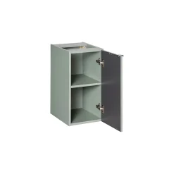 Meublorama Meuble de rangement salle de bain ELVINA 1 porte H57 cm Vert sauge pastel Suspendu* Armoire De Salle De Bains
