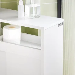 Sobuy Meuble de Rangement Salle de Bain Armoire WC pour Papier Toilette, BZR02-W,* Meuble De Salle De Bains Faible Profondeur