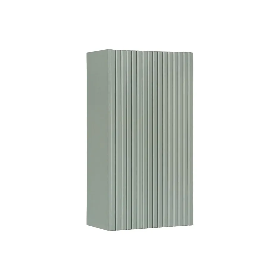Meublorama Meuble de rangement salle de bain ELVINA 1 porte H57 cm Vert sauge pastel Meuble suspendu* Armoire De Salle De Bains