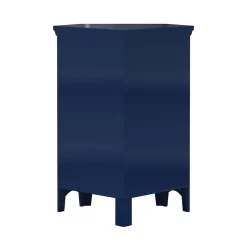 Teamson Home Meuble de rangement sur pied effet bois bleu porte persienne
