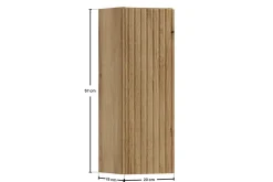 Furnidea Meuble de rangement suspendu 20 x 57 cm NOVA chêne Coast Evoke