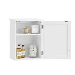 Sobuy Meuble de Rangementde Salle de Bain Armoire Suspendue, BZR19-W,