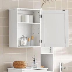 Sobuy Meuble de Rangementde Salle de Bain Armoire Suspendue, BZR19-W,